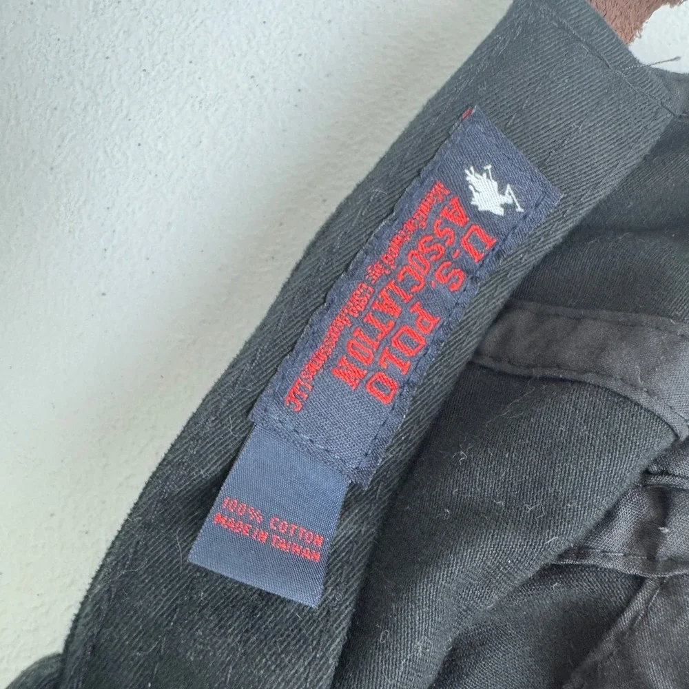 Vintage US Polo ASSN Hat Adult OS Black USA Flag USPA Prep 1890‎
